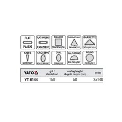 10.osalone teemantviilide komplekt 3x140x50MM 6144 цена и информация | Механические инструменты | hansapost.ee