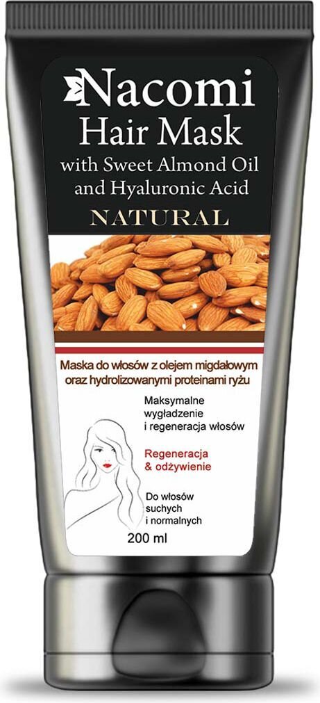 Juuksemask mandliõliga Nacomi 200 ml цена и информация | Juuksemaskid, õlid ja seerumid | hansapost.ee