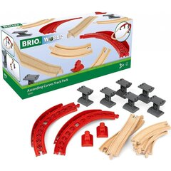 Комплект изогнутых рельсов Brio World цена и информация | Игрушки для мальчиков | hansapost.ee
