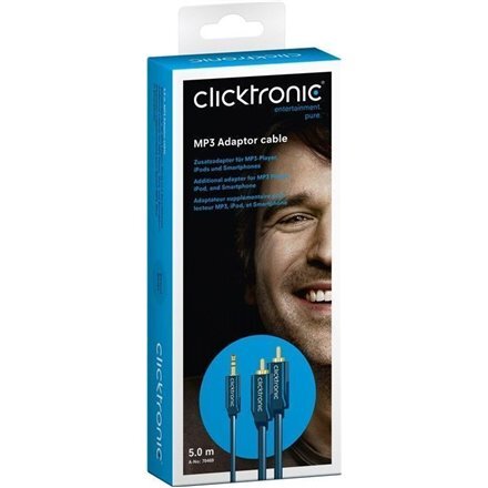 Clicktronic 70468, Aux 3.5 mm/RCA, 3 m цена и информация | Juhtmed ja kaablid | hansapost.ee