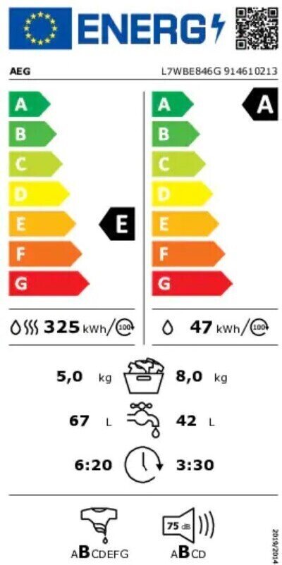 AEG L7WBE846G цена и информация | Pesumasinad | hansapost.ee