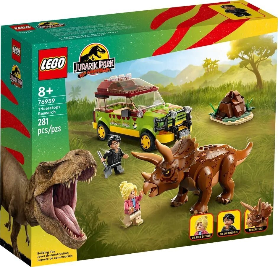 76959 LEGO® Jurassic World Triceratops uurimine цена и информация | Klotsid ja konstruktorid | hansapost.ee
