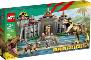 76961 LEGO® Jurassic World Külastuskeskus Tyrannosaurus ja Velociraptor rünnak hind ja info | Klotsid ja konstruktorid | hansapost.ee