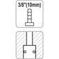 Õhuvooliku kiirühendus d10mm (3/8") 2397 h hind ja info | Käsitööriistad | hansapost.ee