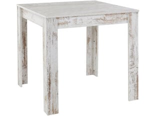 Обеденный стол Notio Living Lori 80 см, состаренный белый цена и информация | Кухонные и обеденные столы | hansapost.ee