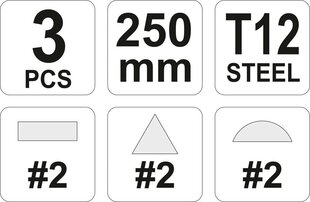 Terasviilide komplekt 3 osa 250mm 6237 цена и информация | Механические инструменты | hansapost.ee