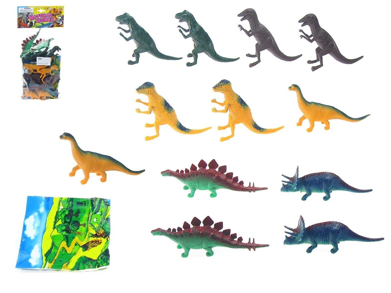 Dinosauruse kujude komplekt Jin, 14 cm цена и информация | Arendavad laste mänguasjad | hansapost.ee