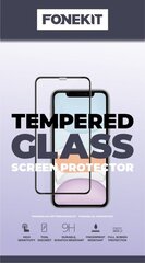 FoneKit kaitseklaas Full Cover, iPhone 14 Pro Max, must hind ja info | Ekraani kaitseklaasid ja kaitsekiled | hansapost.ee