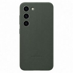 Samsung kaitseümbris Galaxy S23 Leather Cover, roheline цена и информация | Чехлы для телефонов | hansapost.ee