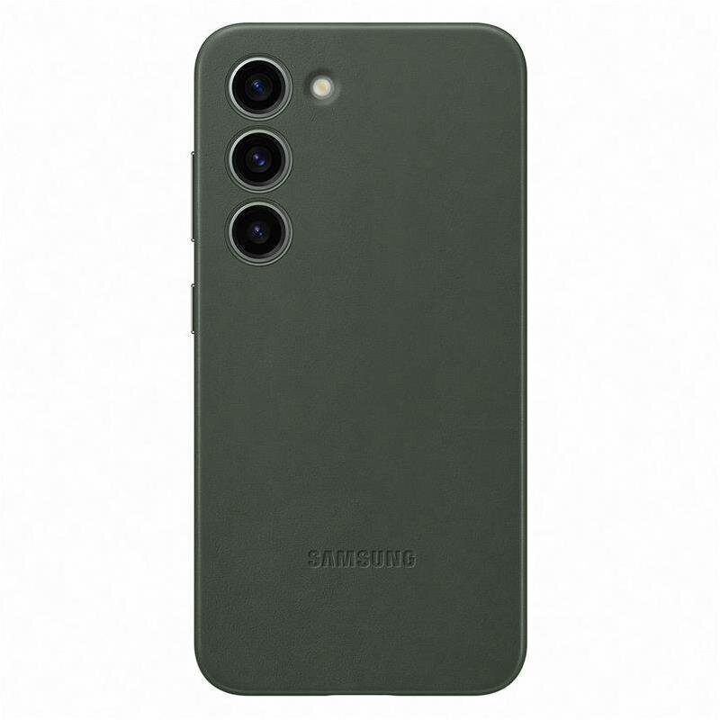 Samsung kaitseümbris Galaxy S23 Leather Cover, roheline цена и информация | Telefonide kaitsekaaned ja -ümbrised | hansapost.ee