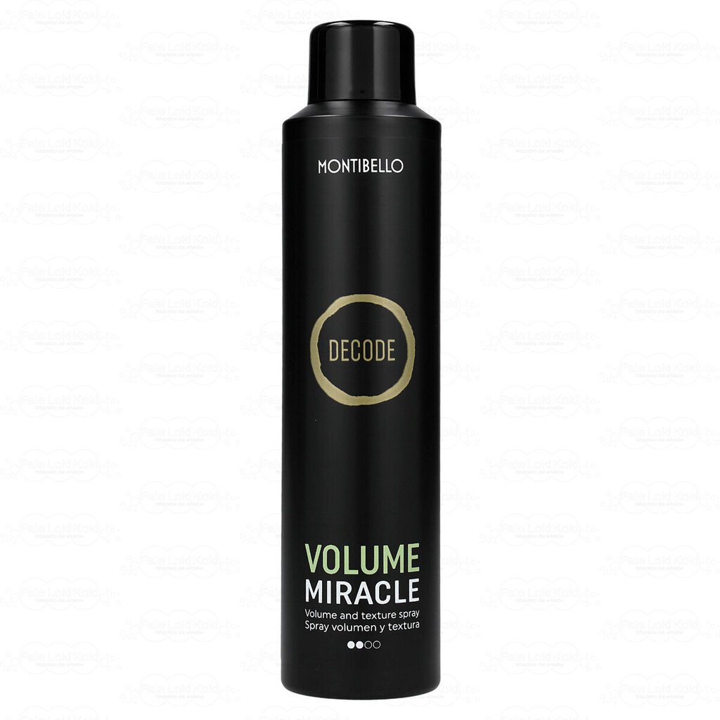 Volüümiandev sprei Decode Volumen Miracle Montibello (250 ml) hind ja info | Juuste viimistlusvahendid | hansapost.ee