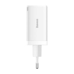 Baseus GaN5 Pro wall charger 2xUSB-C + USB, 65 Вт (white) цена и информация | Зарядные устройства для телефонов | hansapost.ee