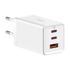 Baseus GaN5 Pro wall charger 2xUSB-C + USB, 65 Вт (white) цена и информация | Зарядные устройства для телефонов | hansapost.ee