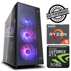 INTOP Ryzen 5 3600 16GB 480SSD M.2 NVME RTX3060 12GB no-OS hind ja info | Lauaarvutid | hansapost.ee