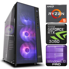 INTOP Ryzen 5 3600 16GB 480SSD M.2 NVME RTX3060 12GB WIN10Pro hind ja info | Lauaarvutid | hansapost.ee