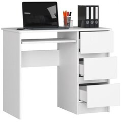 Письменный стол NORE A6, правый, белый цена и информация | Компьютерные, письменные столы | hansapost.ee