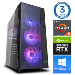 INTOP Ryzen 5 3600 16GB 240SSD M.2 NVME+1TB RTX4060Ti 8GB WIN11Pro цена и информация | Стационарные компьютеры | hansapost.ee