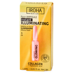 Быстродействующая ампула для осветления кожи лица Iroha Instant Flash Glowing 1,5 мл цена и информация | Iroha Уход за волосами | hansapost.ee