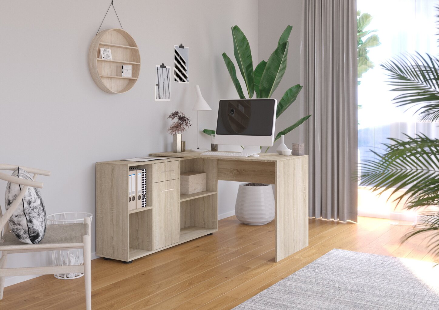 Kirjutuslaud Adrk Furniture Eliseo, tamm цена и информация | Arvutilauad, kirjutuslauad | hansapost.ee