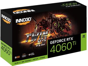 Inno3D GeForce RTX 4060 Ti Twin X2 (N406T2-08D6-171153N) цена и информация | Видеокарты | hansapost.ee