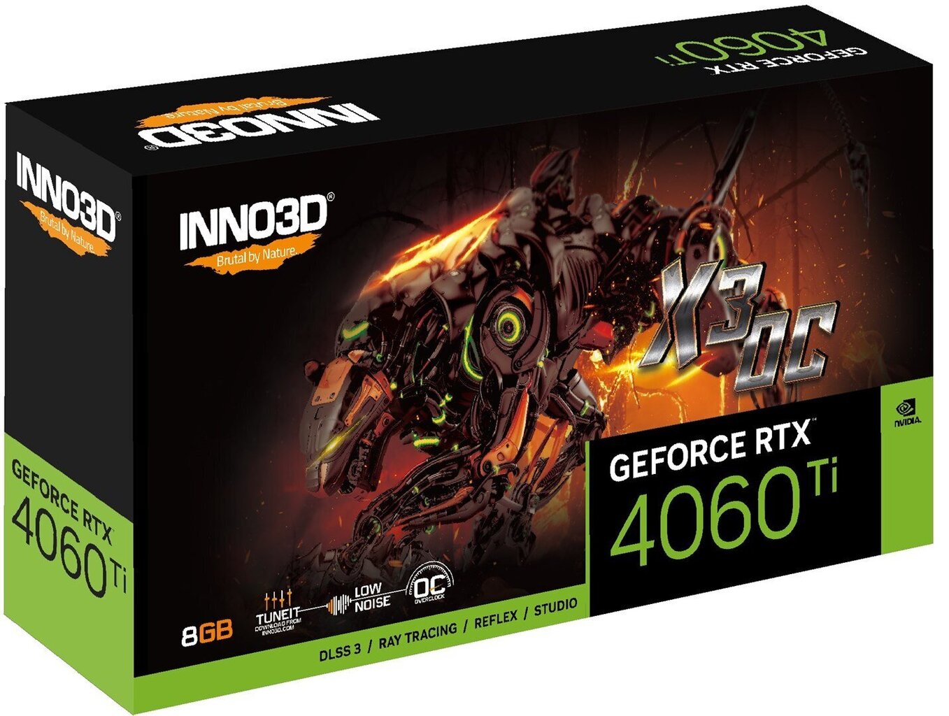 Inno3D GeForce RTX 4060 Ti X3 OC (N406T3-08D6X-171153L) hind ja info | Videokaardid | hansapost.ee