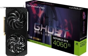 Gainward GeForce RTX 4060 Ti Ghost OC (NE6406TT19P1-1060B) hind ja info | Videokaardid | hansapost.ee