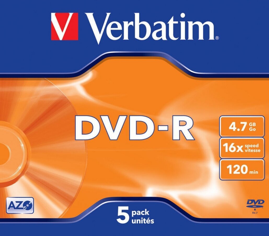 DVD-R Verbatim 16x 4,7GB MattSilver hind ja info | Vinüülplaadid, CD, DVD | hansapost.ee