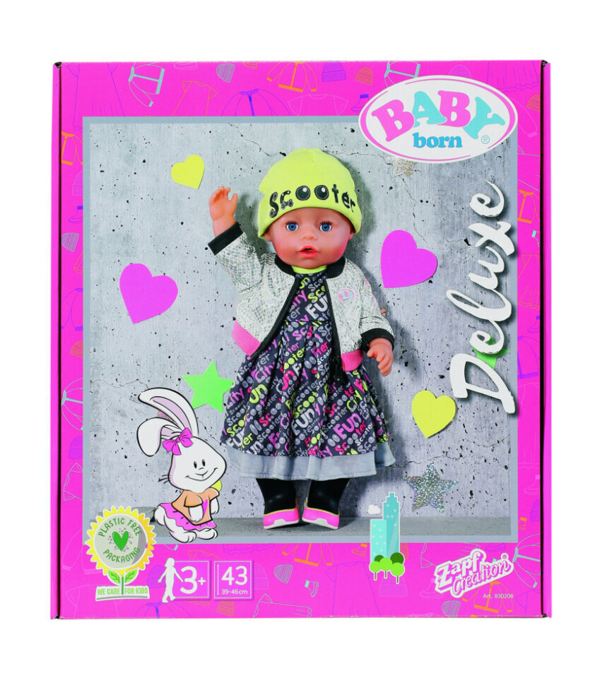 Zapf nukuriided Baby Born City Deluxe Style 43cm 830208 цена и информация | Mänguasjad tüdrukutele | hansapost.ee