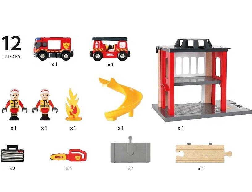 Brio tuletõrje jaoskond World Fire Station, 33833 hind ja info | Mänguasjad poistele | hansapost.ee