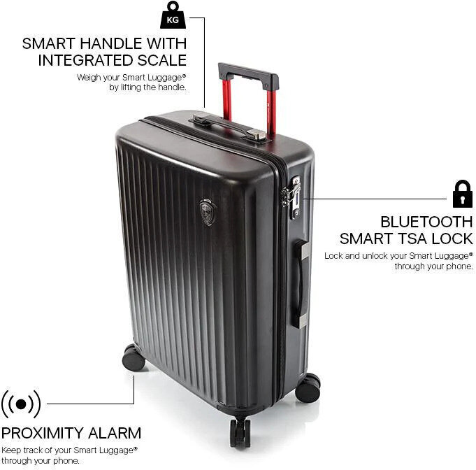 Keskmine kohver Heys Smart Luggage, M, must hind ja info | Kohvrid, reisikotid | hansapost.ee