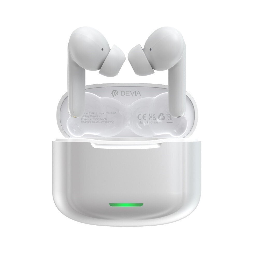 Devia Bluetooth earphones TWS Star E1 white with ANC hind ja info | Kõrvaklapid | hansapost.ee