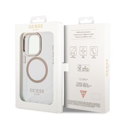 Guess Transparent MagSafe Compatible Case for iPhone 14 Pro Gold hind ja info | Telefonide kaitsekaaned ja -ümbrised | hansapost.ee