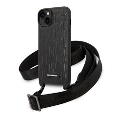 Karl Lagerfeld Monogram Crossbody Case for iPhone 14 Plus Black hind ja info | Telefonide kaitsekaaned ja -ümbrised | hansapost.ee