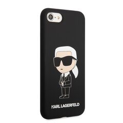 Karl Lagerfeld Liquid Silicone Ikonik NFT Case for iPhone 7|8|SE2020|SE2022 Black цена и информация | Чехлы для телефонов | hansapost.ee