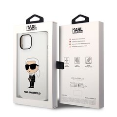 Karl Lagerfeld Liquid Silicone Ikonik NFT Case for iPhone 14 White hind ja info | Telefonide kaitsekaaned ja -ümbrised | hansapost.ee