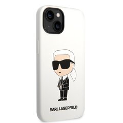 Karl Lagerfeld Liquid Silicone Ikonik NFT Case for iPhone 14 Plus White цена и информация | Чехлы для телефонов | hansapost.ee