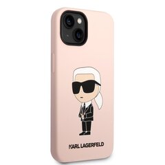 Karl Lagerfeld Liquid Silicone Ikonik NFT Case for iPhone 14 Plus Pink hind ja info | Telefonide kaitsekaaned ja -ümbrised | hansapost.ee