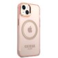 Guess Translucent MagSafe Compatible Case for iPhone 14 Plus Pink hind ja info | Telefonide kaitsekaaned ja -ümbrised | hansapost.ee