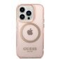 Guess Translucent MagSafe Compatible Case for iPhone 14 Pro Pink hind ja info | Telefonide kaitsekaaned ja -ümbrised | hansapost.ee