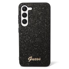 Guess PC|TPU Glitter Flakes Metal Logo - Samsung Galaxy S23 , must hind ja info | Telefonide kaitsekaaned ja -ümbrised | hansapost.ee