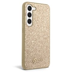 Guess PC|TPU Glitter Flakes Metal Logo Case for Samsung Galaxy S23 Gold цена и информация | Чехлы для телефонов | hansapost.ee