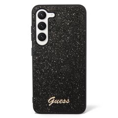 Guess PC|TPU Glitter Flakes Metal Logo - Samsung Galaxy S23 Plus , must hind ja info | Telefonide kaitsekaaned ja -ümbrised | hansapost.ee