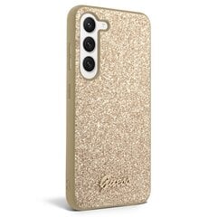 Guess PC|TPU Glitter Flakes Metal Logo Case for Samsung Galaxy S23+ Gold hind ja info | Telefonide kaitsekaaned ja -ümbrised | hansapost.ee