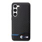 BMW M PU Carbon Blue Line Case for Samsung Galaxy S23+ Black цена и информация | Telefonide kaitsekaaned ja -ümbrised | hansapost.ee