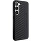 AMG AMHCS23MBLSCA S23+ S916 czarny|black hardcase Carbon Stripe&Embossed цена и информация | Telefonide kaitsekaaned ja -ümbrised | hansapost.ee