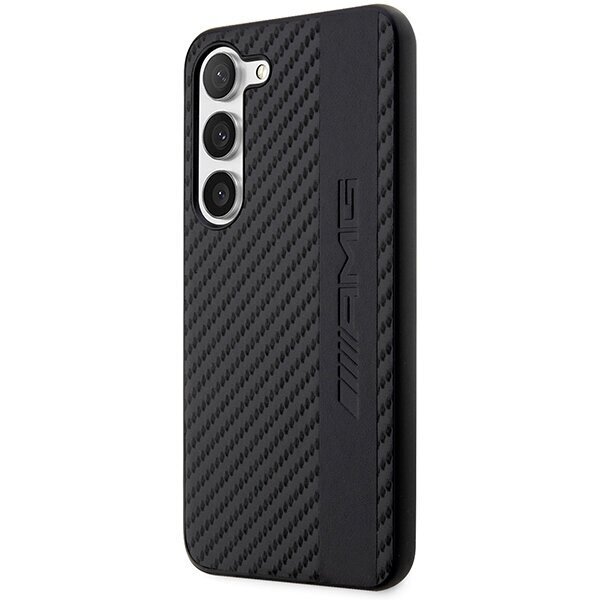 AMG AMHCS23MBLSCA S23+ S916 czarny|black hardcase Carbon Stripe&Embossed цена и информация | Telefonide kaitsekaaned ja -ümbrised | hansapost.ee