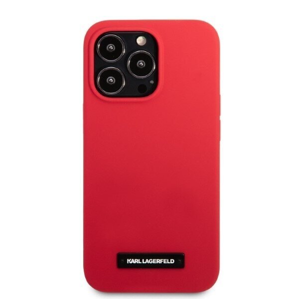 Karl Lagerfeld KLHCP13LSLMP1R iPhone 13 Pro | 13 6,1" hardcase czerwony|red Silicone Plaque hind ja info | Telefonide kaitsekaaned ja -ümbrised | hansapost.ee