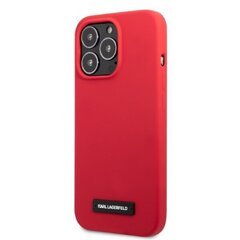 Karl Lagerfeld KLHCP13LSLMP1R iPhone 13 Pro | 13 6,1" hardcase czerwony|red Silicone Plaque hind ja info | Telefonide kaitsekaaned ja -ümbrised | hansapost.ee
