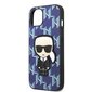 Karl Lagerfeld KLHCP13SPMNIKBL iPhone 13 mini 5,4" hardcase niebieski|blue Monogram Ikonik Patch hind ja info | Telefonide kaitsekaaned ja -ümbrised | hansapost.ee
