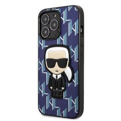 Karl Lagerfeld KLHCP13XPMNIKBL iPhone 13 Pro Max 6,7" hardcase niebieski|blue Monogram Ikonik Patch цена и информация | Чехлы для телефонов | hansapost.ee